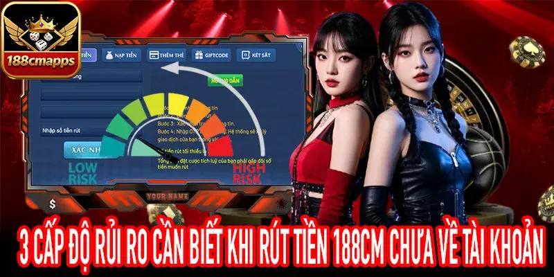 Bảng phân loại rủi ro khi rút tiền 188CM chưa về chính xác